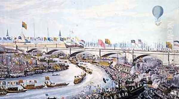 The Opening of New London Bridge Oil Painting by Robert the Elder Havell