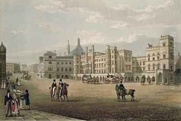 View of the House of Lords and Commons Oil Painting by Robert the Elder Havell