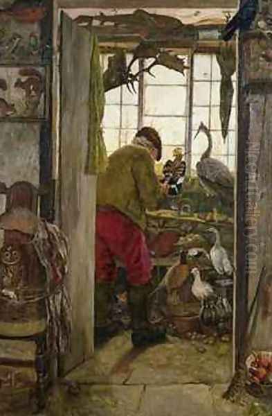 The Chadderton Taxidermist Oil Painting by John Houghton Hague