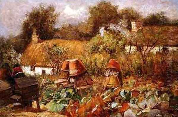 Beehives Carlton Lancs Oil Painting by John Houghton Hague