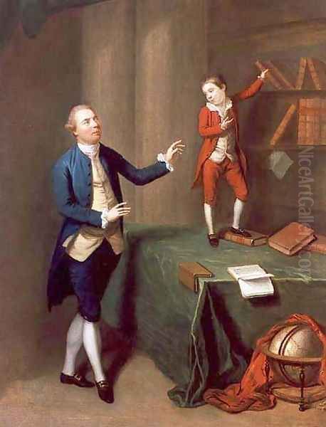 Sir Robert Walker and his son Robert Oil Painting by Robert Hunter