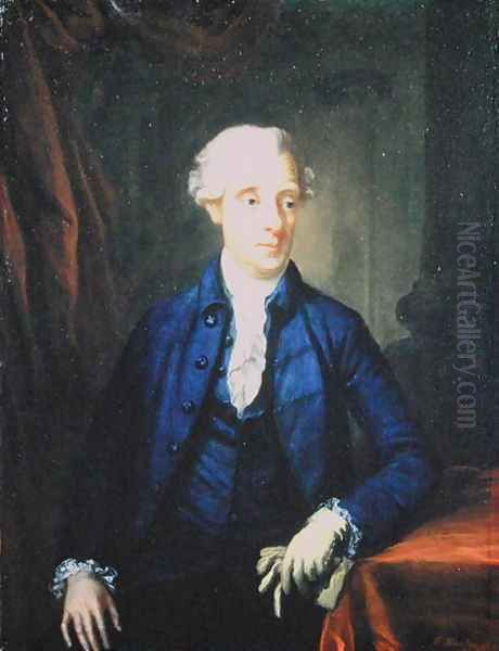 Portrait of Simon Harcourt 1714-77 1st Earl of Harcourt Oil Painting by Robert Hunter