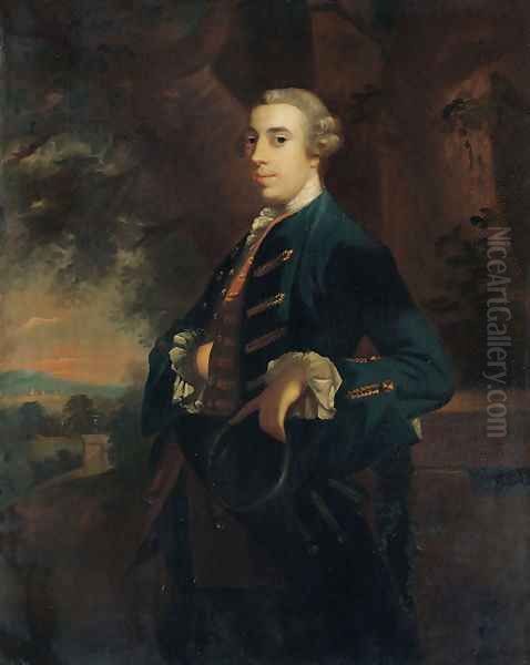 Portrait of the James FitzGerald (1722-1773), 20th Earl of Kildare, later 1st Duke of Leinster, three-quarter-length Oil Painting by Robert Hunter