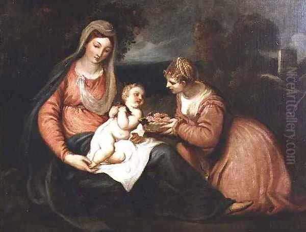 Holy Family Oil Painting by William Hilton