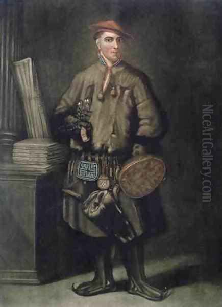 Carolus Linnaeus 1707-78 in his Lapland Dress Oil Painting by Hoffman, Martin