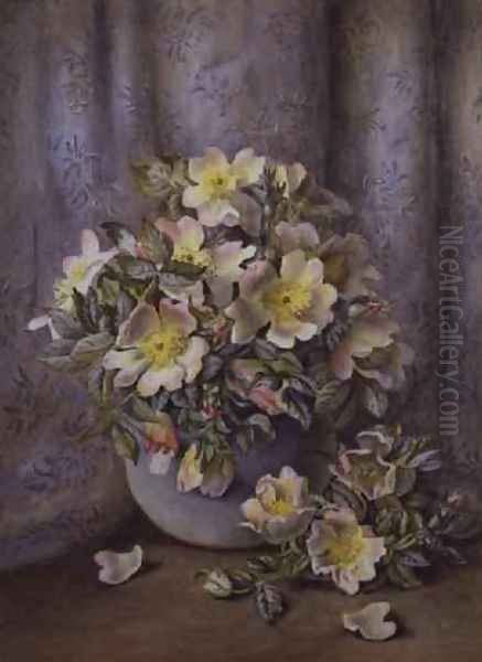 Still Life of Roses by Agnes Louise Holding