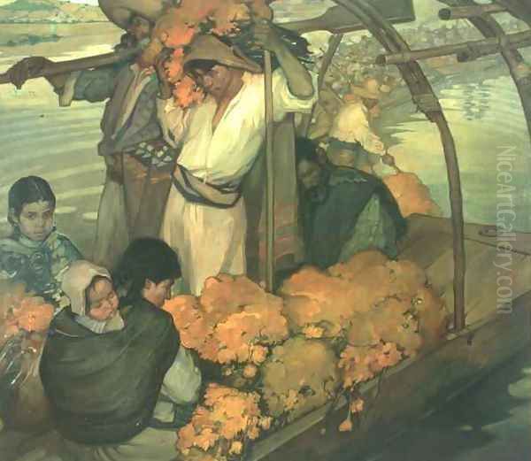 The Offering Oil Painting by Saturnino Herran