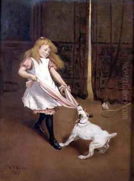 Tug of War Oil Painting by W.F. Hardy