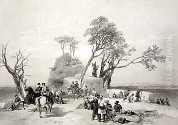 Panjab Outpost of Rhodawala Occupied by the British Piquets Oil Painting by Hardinge, Charles Stewart