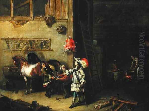 The Blacksmith Oil Painting by Matheus van Helmont