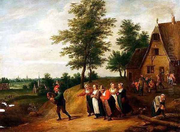 A Wedding March Oil Painting by Matheus van Helmont