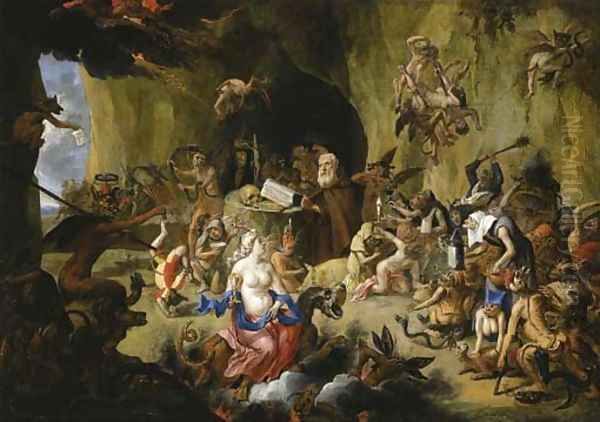 The Temptation of Saint Anthony Oil Painting by Matheus van Helmont