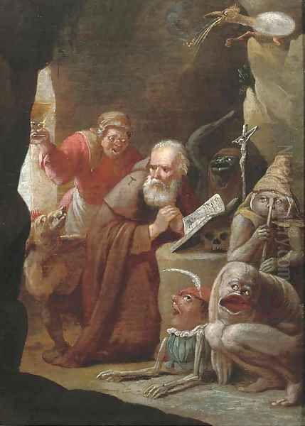 The Temptation of Saint Anthony 2 Oil Painting by Matheus van Helmont