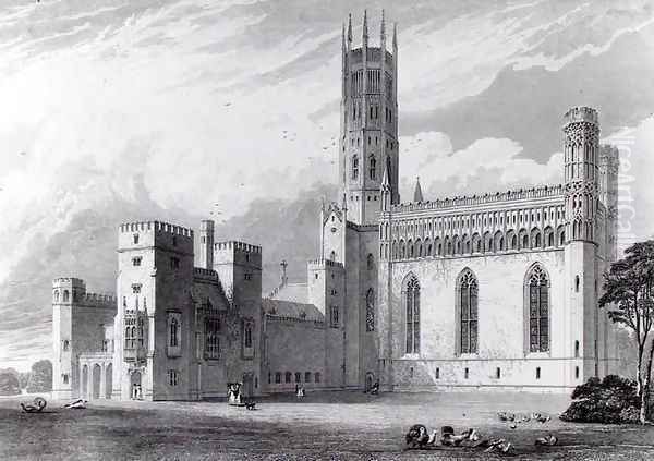 Fonthill Abbey from the south east Oil Painting by Thomas Higham