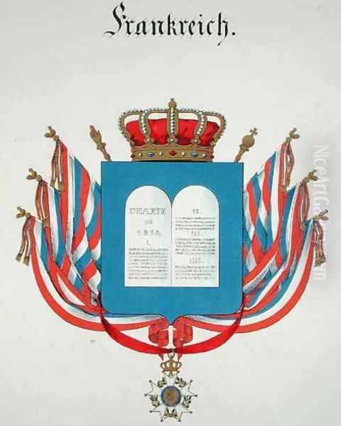 Charter and Pendant of the Order of the French Legion of Honour Oil Painting by C. Hildebrandt