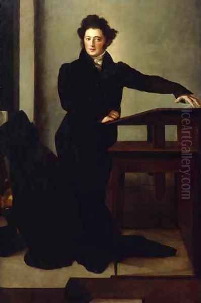 Portrait of Eduard Gans 1796-1839 Oil Painting by Wilhelm Hensel