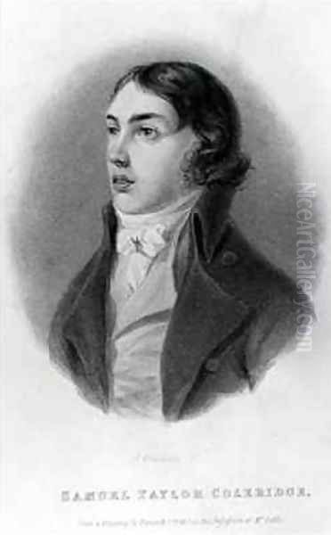 Portrait of Samuel Taylor Coleridge 1772-1834 as a Young Man Oil Painting by Hancock, Robert