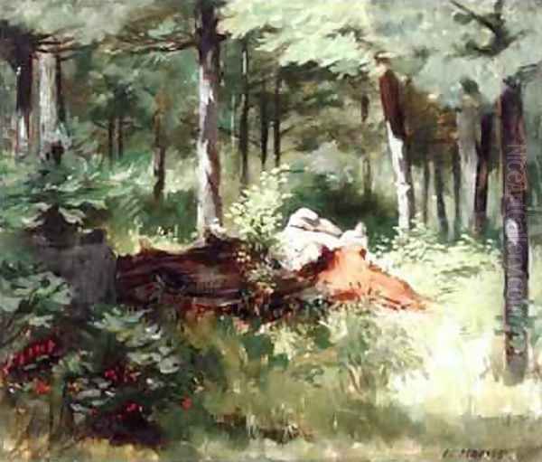 Woodland Oil Painting by Robert Harris