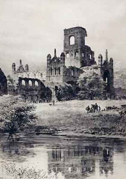 Kirkstall Abbey from the South East Oil Painting by Axel Haig