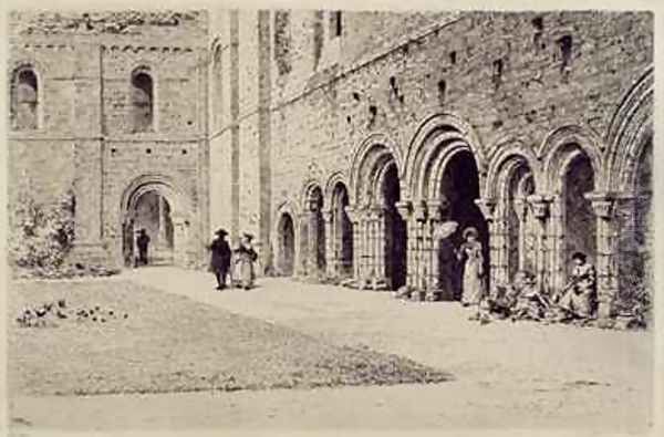 The Cloister Kirkstall Abbey Oil Painting by Axel Haig