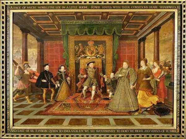 The Family of Henry VIII An Allegory of the Tudor Succession Oil Painting by Lucas de Heere