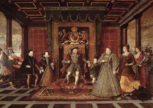 The Family of Henry VIII An Allegory of the Tudor Succession 2 Oil Painting by Lucas de Heere