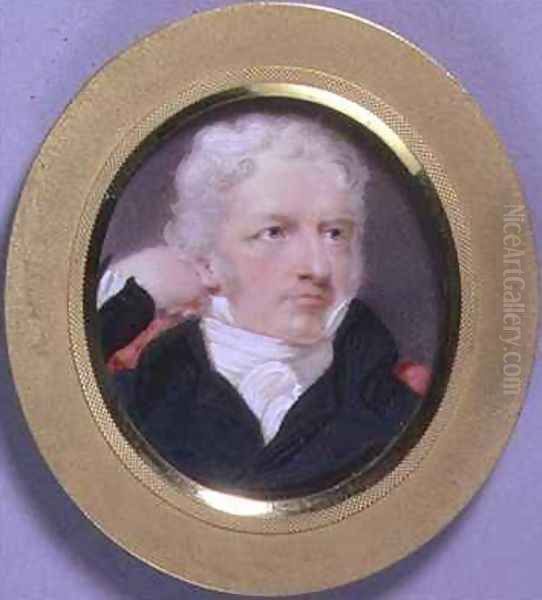 Portrait Miniature of Henry Fuseli 1741-1825 Oil Painting by Moses Haughton