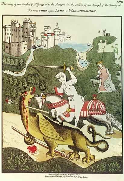 St George and the Dragon Oil Painting by Thomas Fisher Hoxton