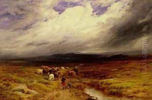 The Drovers Road Oil Painting by Edward Hargitt