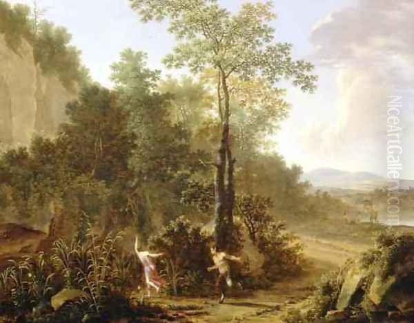 Pan and Syrinx Oil Painting by Willem de Heusch