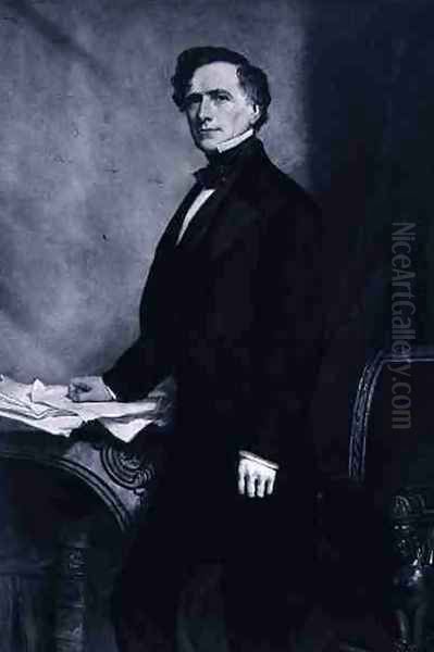 Franklin Pierce 14th President of the United States of America Oil Painting by George Peter Alexander Healy