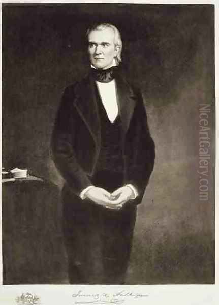 James K Polk 1795-1849 11th President of the United States of America Oil Painting by George Peter Alexander Healy