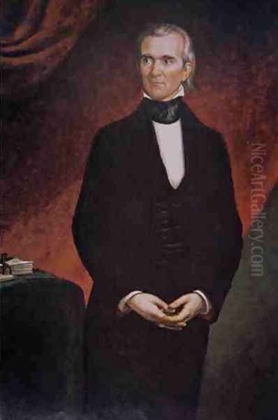 James Knox Polk 1795-1849 Oil Painting by George Peter Alexander Healy