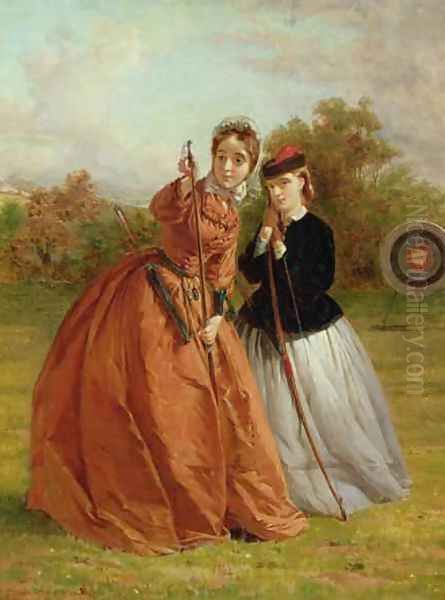 The Young Archers Oil Painting by George Hay