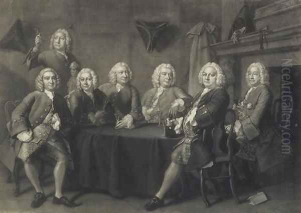 Benns Club of Aldermen Oil Painting by Thomas Hudson