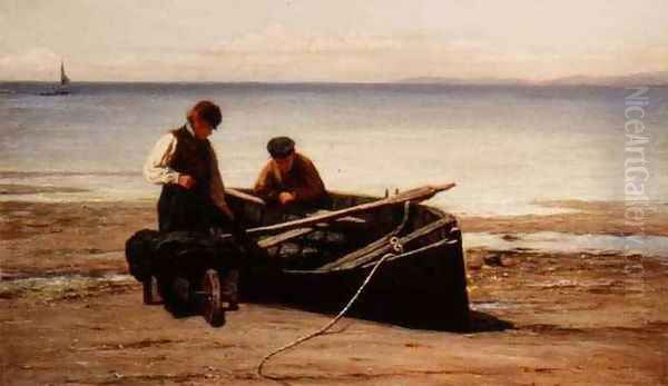 Boys on the Shore Oil Painting by Joseph Henderson