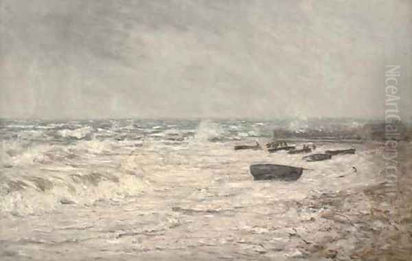 Storm at Ballantrae Oil Painting by Joseph Henderson