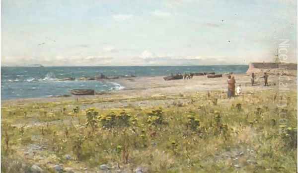 The beach at Ballantae Oil Painting by Joseph Henderson