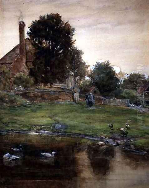 The Duck Pond Oil Painting by Claude Hayes