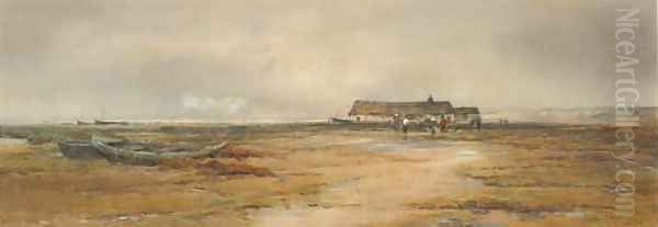 On the Norfolk coast Oil Painting by Claude Hayes