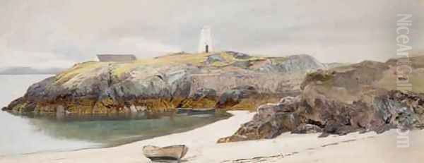 Light House at Llanddwyn Oil Painting by Frederick William Hayes