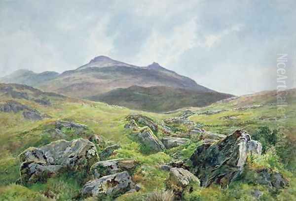 Landscape Snowdon Oil Painting by Frederick William Hayes