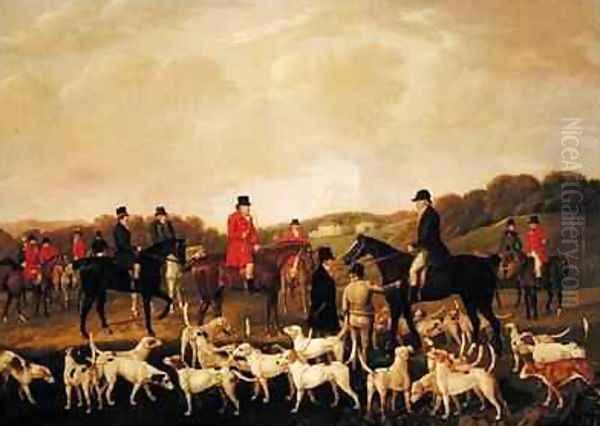 The Llanharan Hunt Oil Painting by John F. Harrison