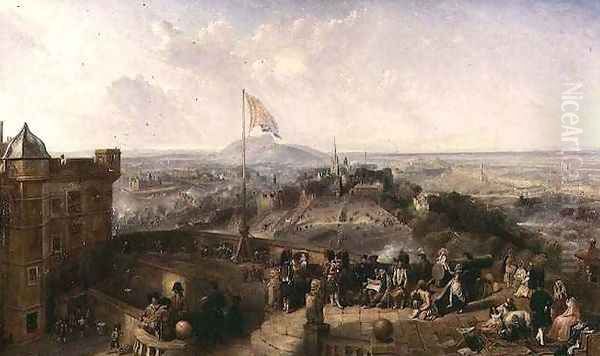 Edinburgh Old and New Oil Painting by David Octavius Hill