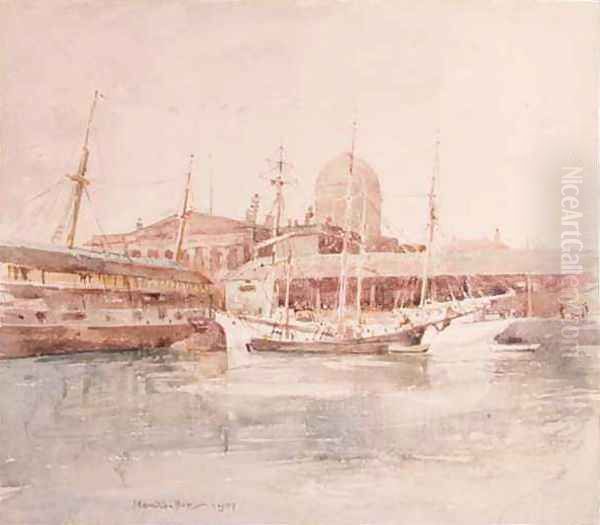 Custom House from the Salthouse Docks Oil Painting by James Hamilton Hay