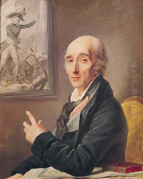 Portrait of Marshal Pierre Francois Charles Augereau 1757-1816 Oil Painting by Johann Ernst Heinsius