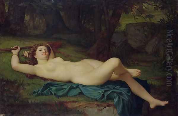 Bacchante Oil Painting by Pierre Honore Hugrel