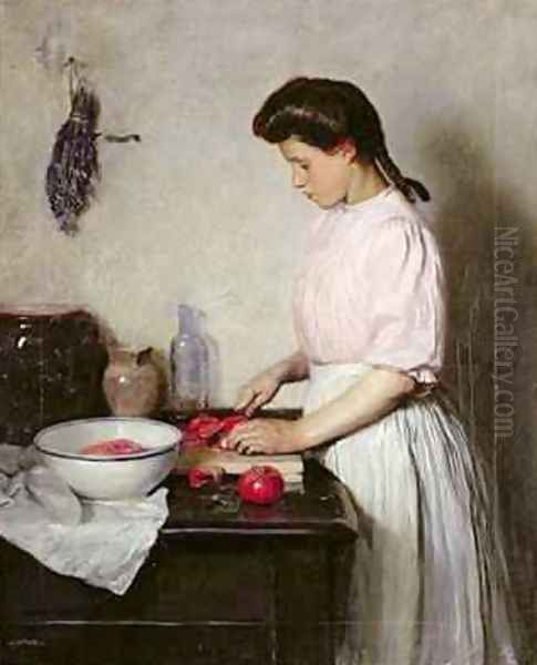 Preparations Oil Painting by Herbert Johnson Harvey