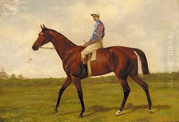 Winglass, with jockey up Oil Painting by Alfred Charles Havell