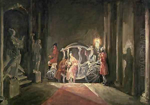 Guest Oil Painting by M. F. Hofmann